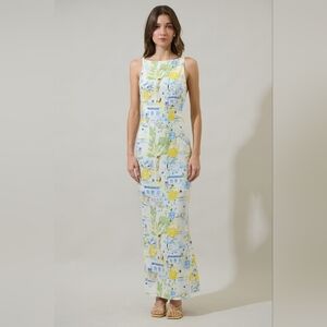 Sugarlips Citrus and Sky Maxi Dress